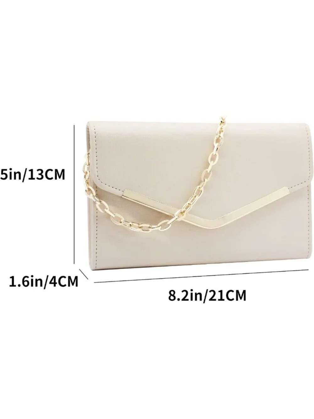 Chic Evening Clutch Purse for Women, Stylish Envelope Bag with Detachable Chain